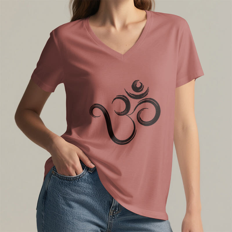 Olivenorma Breathe Yoga Meditation Maglietta scollo a V ispiratrice - image 17