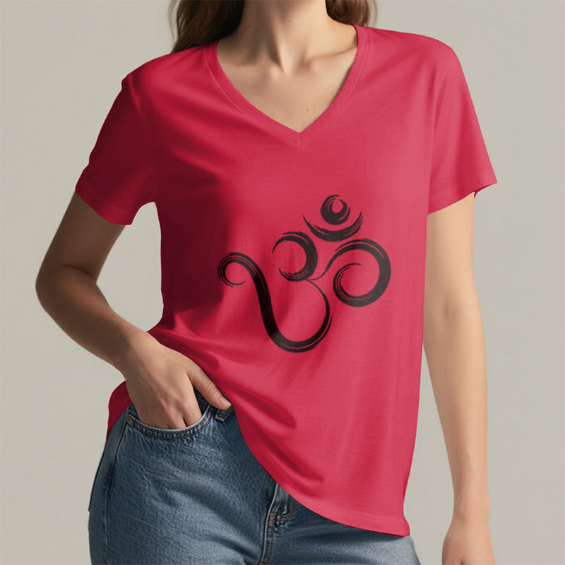 Olivenorma Breathe Yoga Meditation Maglietta scollo a V ispiratrice - image 13