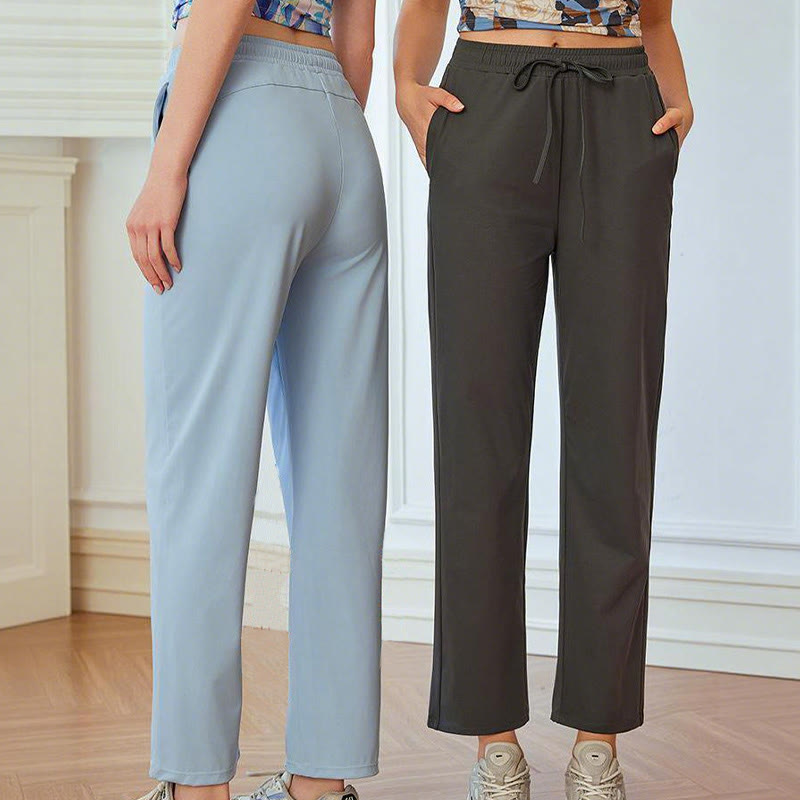 Olivenorma Pantaloni da yoga dritti a vita alta e morbidi da donna - image 5