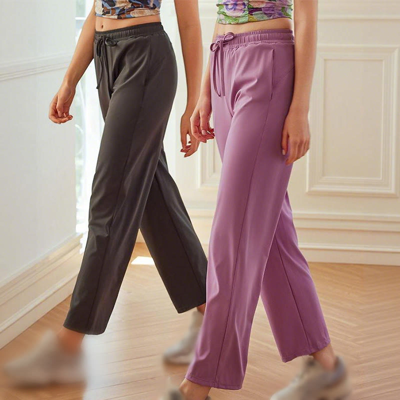 Olivenorma Pantaloni da yoga dritti a vita alta e morbidi da donna - image 8