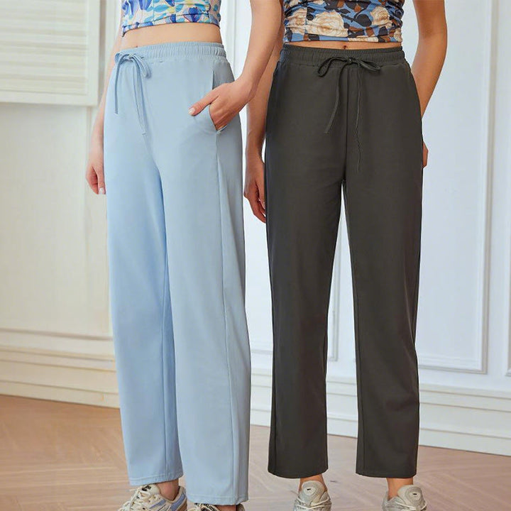 Olivenorma Pantaloni da yoga dritti a vita alta e morbidi da donna - image 6