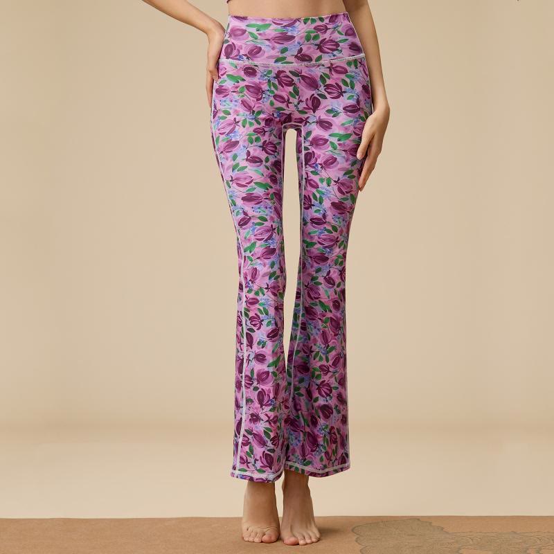 Olivenorma - Pantaloni da yoga svasati a vita alta scolpiti da donna - Tulipano viola - XL - image 28