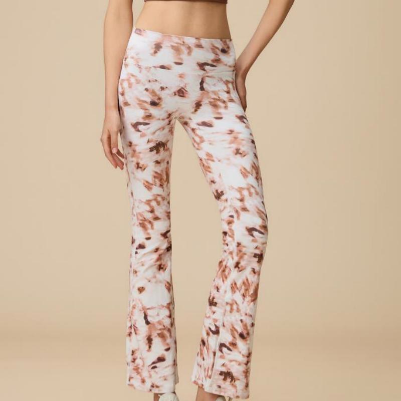 Olivenorma - Pantaloni da yoga svasati a vita alta scolpiti da donna - Modello Longyan marrone - XL - image 30