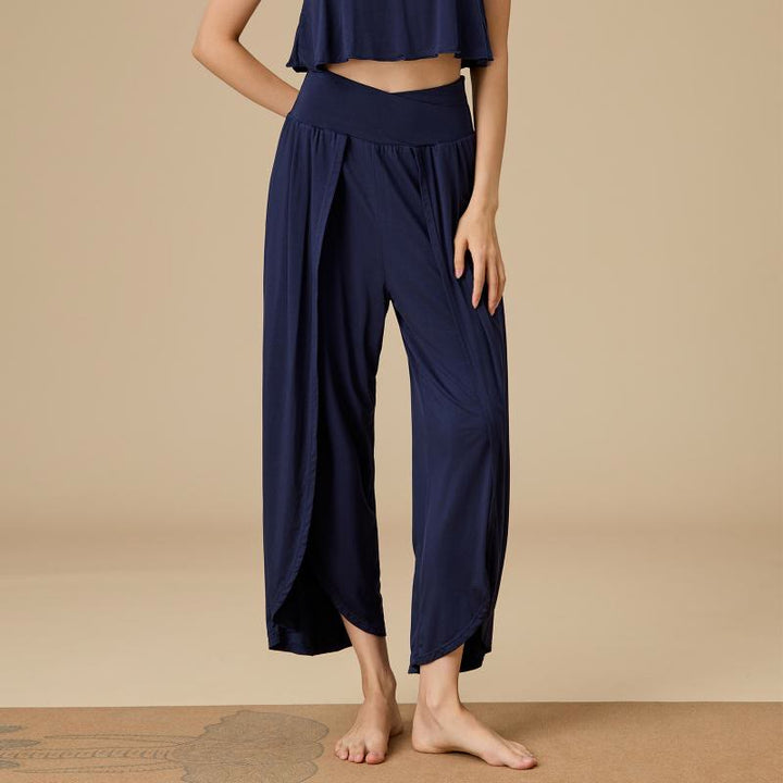 Pantaloni elasticizzati in vita in bambù Olivenorma da donna - Blu navy - XL - image 6