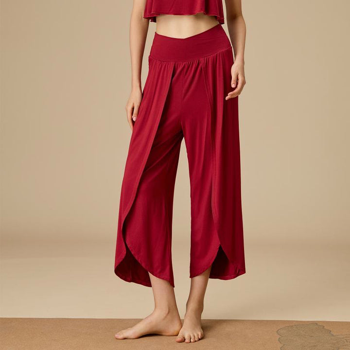 Pantaloni elasticizzati in vita in bambù Olivenorma da donna - Rosso - XL - image 4
