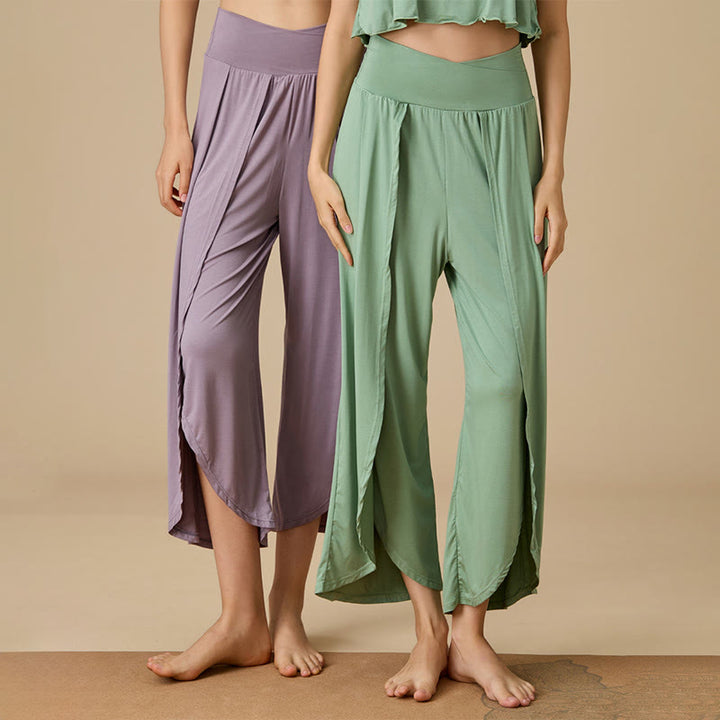 Pantaloni elasticizzati in vita in bambù Olivenorma da donna - image 3