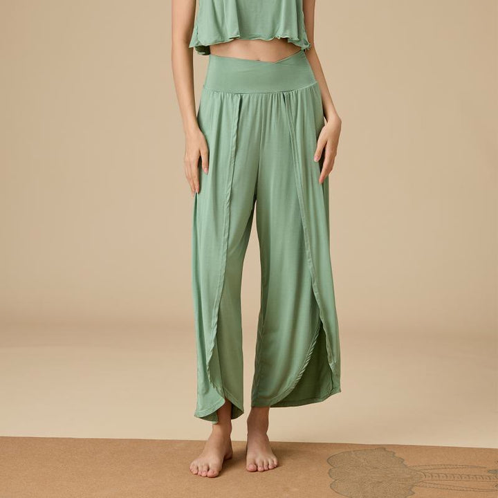 Pantaloni elasticizzati in vita in bambù Olivenorma da donna - Verde - XL - image 2