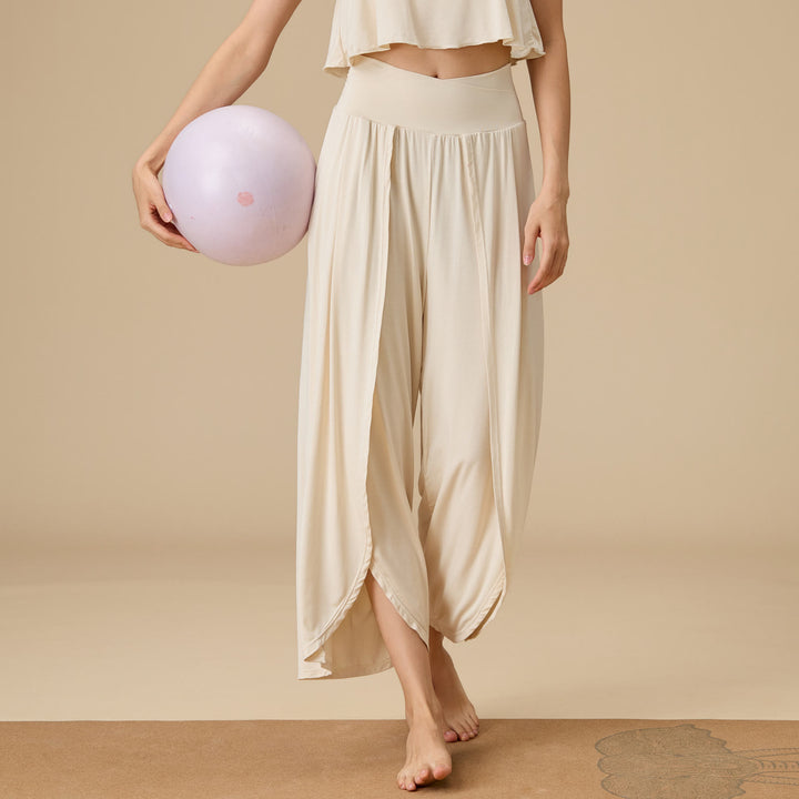 Pantaloni elasticizzati in vita in bambù Olivenorma da donna - Albicocca - XL - image 7