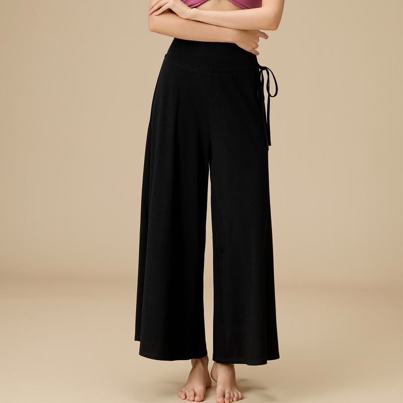 Pantaloni a gamba larga e vita alta Zen Flow da donna Olivenorma - Nero - XL - image 7