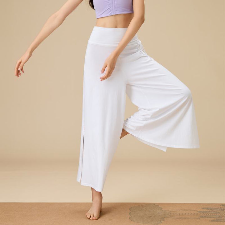 Pantaloni a gamba larga e vita alta Zen Flow da donna Olivenorma - Bianco - XL - image 4