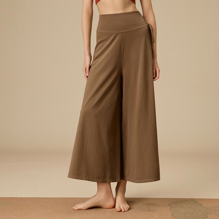 Pantaloni a gamba larga e vita alta Zen Flow da donna Olivenorma - image 1