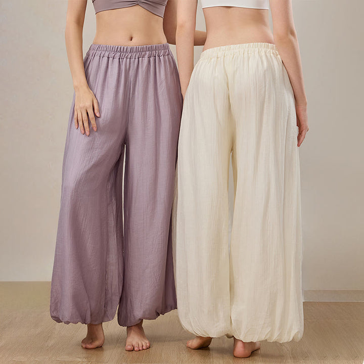 Pantaloni a gamba larga Zen Lantern da donna Olivenorma - image 2