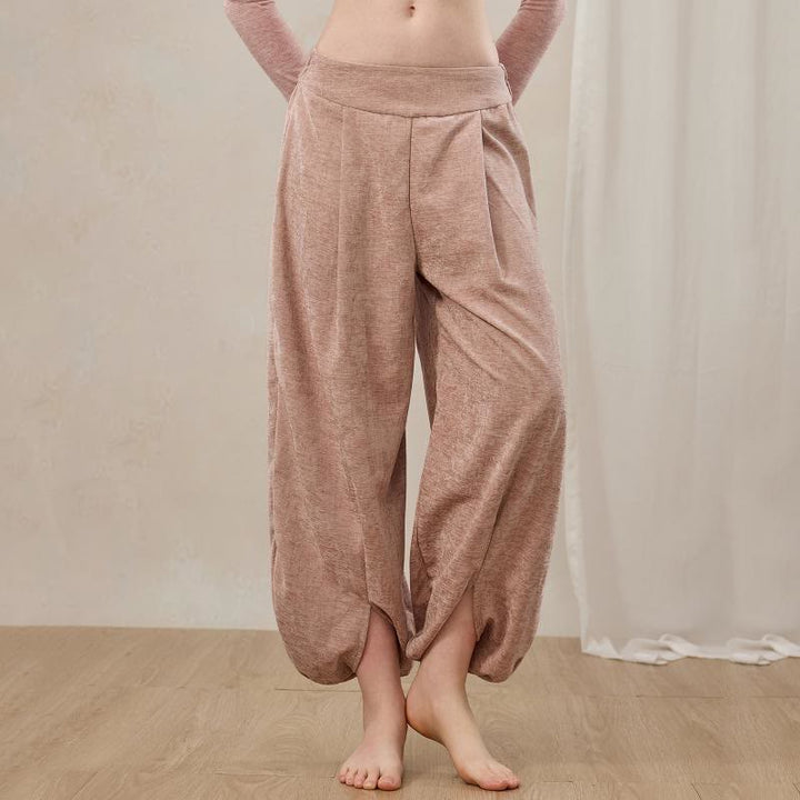 Pantaloni a gamba larga Lantern da donna Olivenorma - Ciniglia Rosa - L - image 0