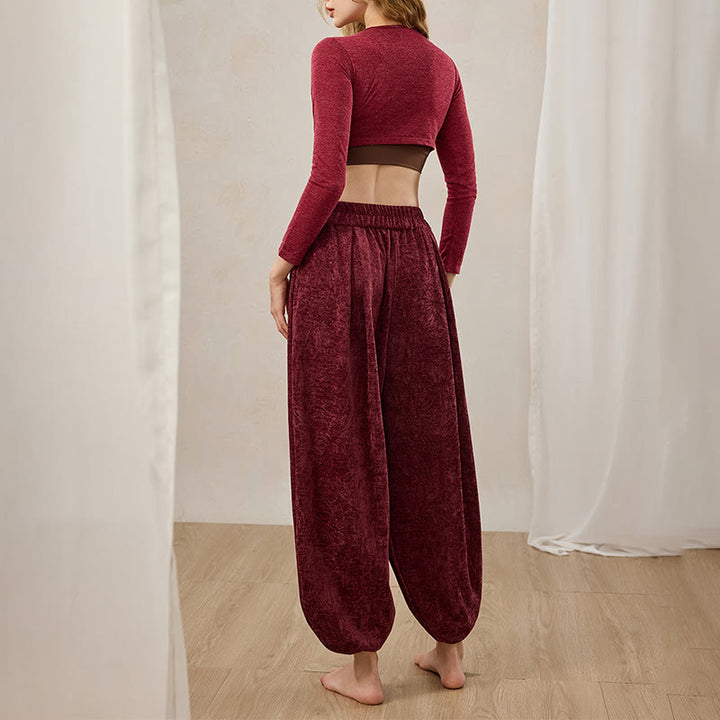 Pantaloni a gamba larga Lantern da donna Olivenorma - image 4
