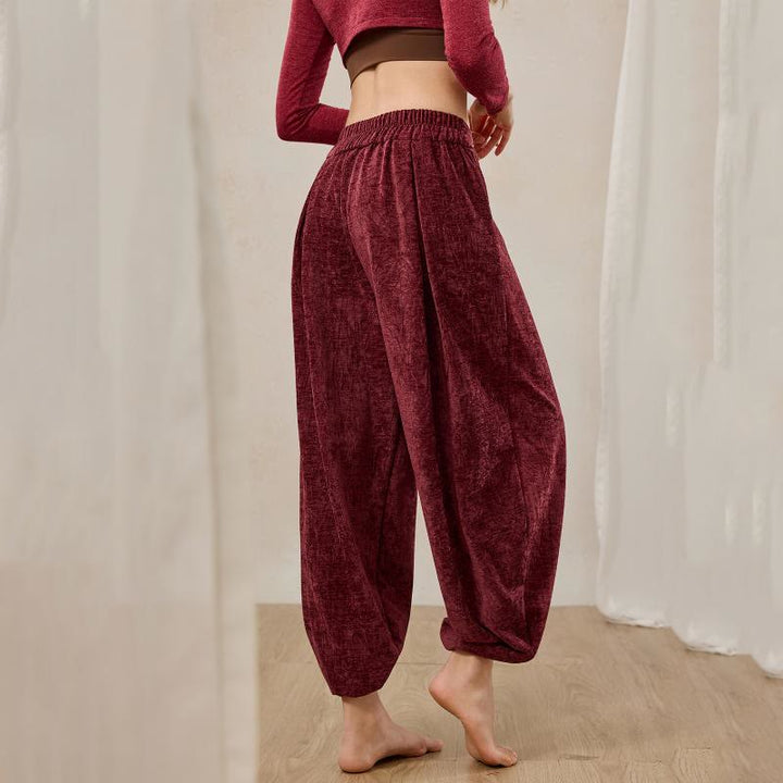 Pantaloni a gamba larga Lantern da donna Olivenorma - Ciniglia rossa - L - image 2