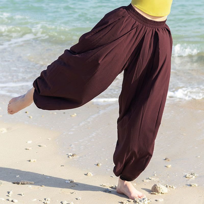 Pantaloni harem da yoga da donna Olivenorma - Cacao - XL - image 7