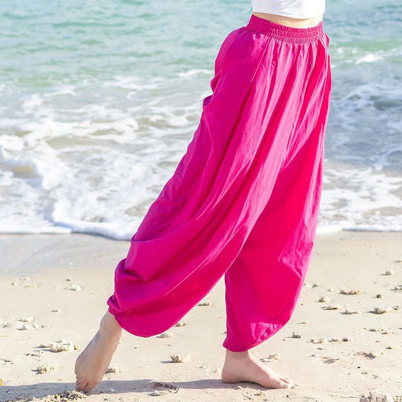 Pantaloni harem da yoga da donna Olivenorma - Rosa rossa - XL - image 8