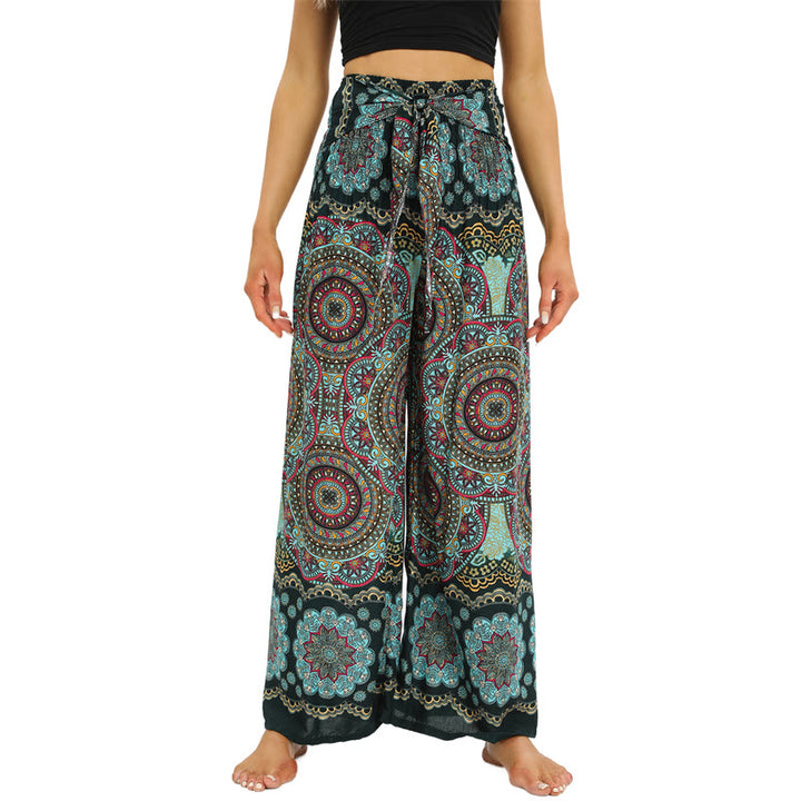 Olivenorma Pantaloni da yoga bohémien da donna - Oro nero - image 7