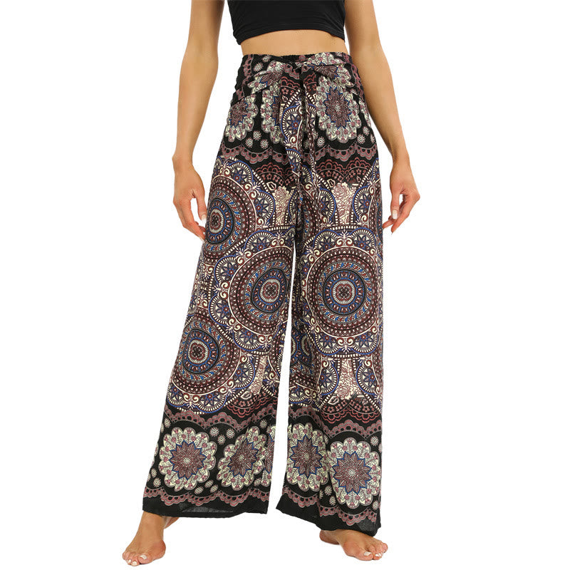Olivenorma Pantaloni da yoga bohémien da donna - Verde - image 14