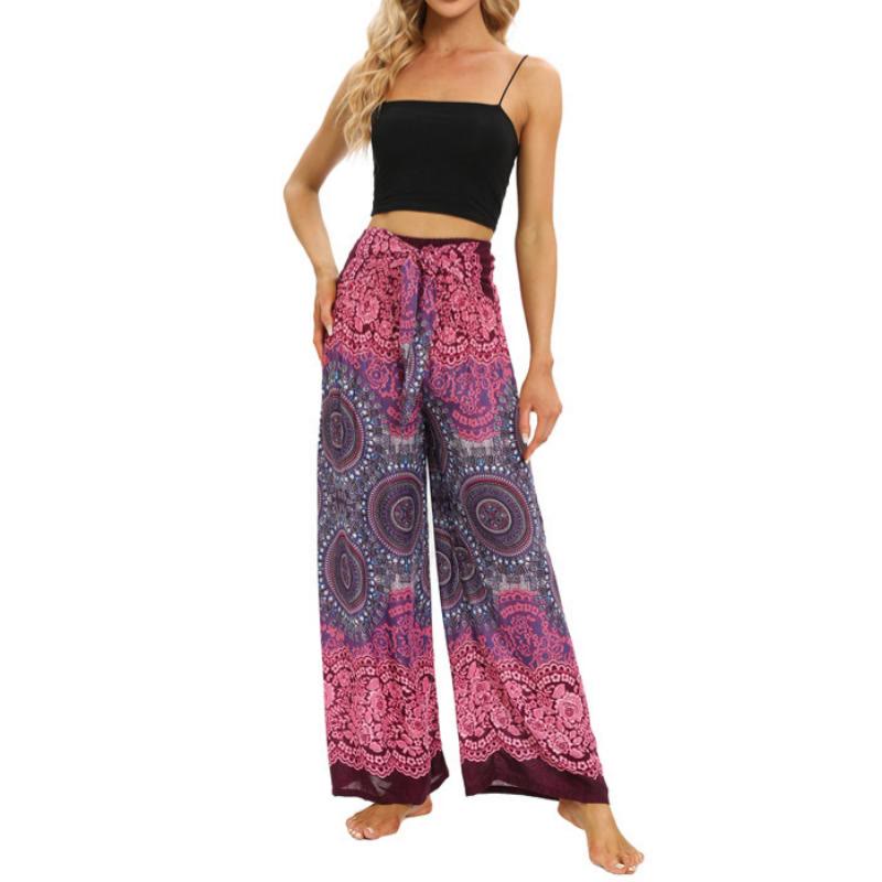 Olivenorma Pantaloni larghi bohémien da donna - Rosa viola - image 0