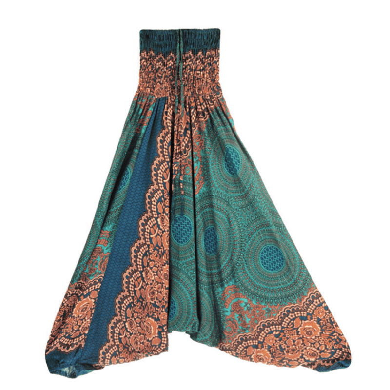 Olivenorma Pantaloni da yoga bohémien rilassati con cavallo basso da donna - image 8