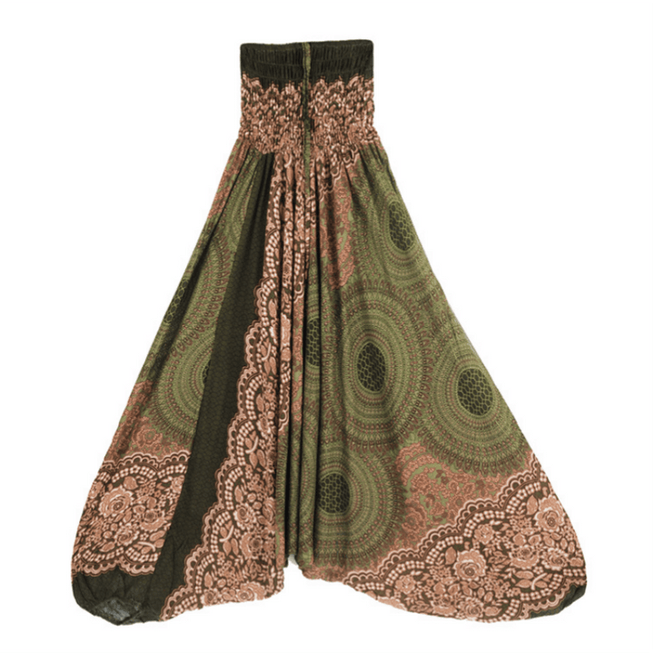 Olivenorma Pantaloni da yoga bohémien rilassati con cavallo basso da donna - image 44