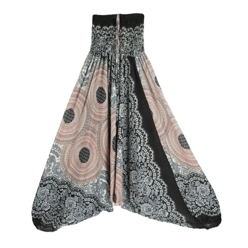 Olivenorma Pantaloni da yoga bohémien rilassati con cavallo basso da donna - image 35