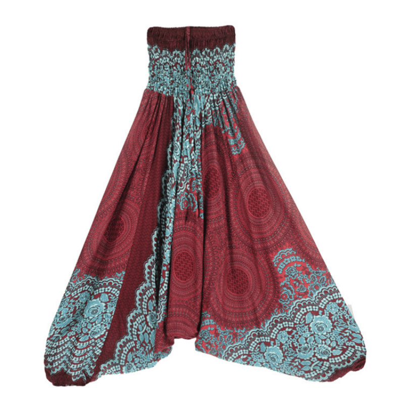 Olivenorma Pantaloni da yoga bohémien rilassati con cavallo basso da donna - image 17