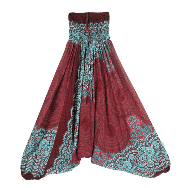 Olivenorma Pantaloni da yoga bohémien rilassati con cavallo basso da donna - image 17