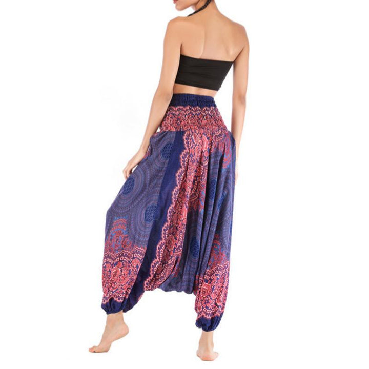 Olivenorma Pantaloni da yoga bohémien rilassati con cavallo basso da donna - image 22