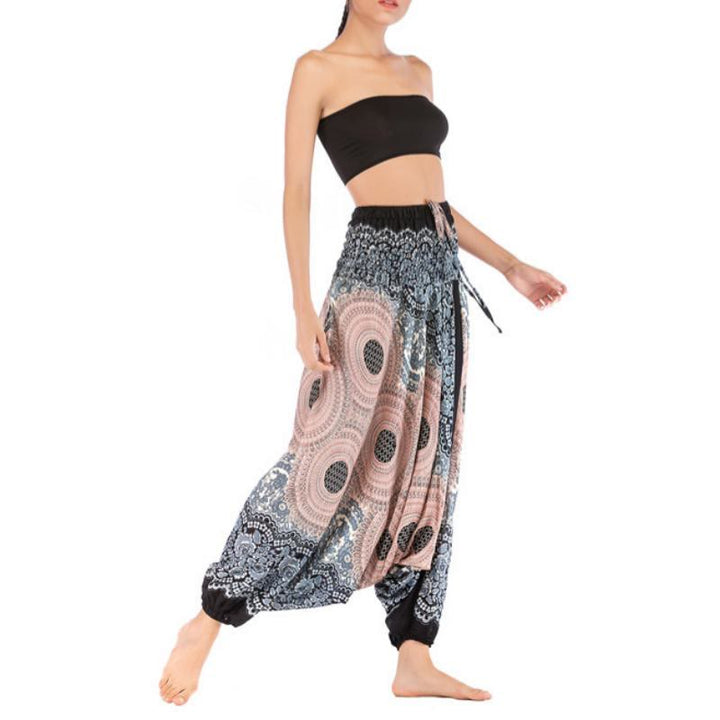 Olivenorma Pantaloni da yoga bohémien rilassati con cavallo basso da donna - image 28