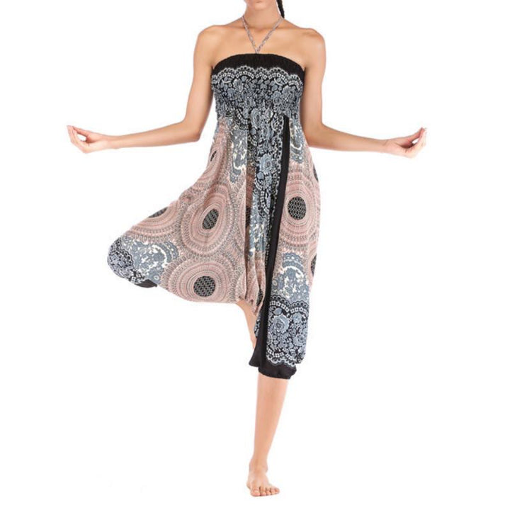 Olivenorma Pantaloni da yoga bohémien rilassati con cavallo basso da donna - image 33