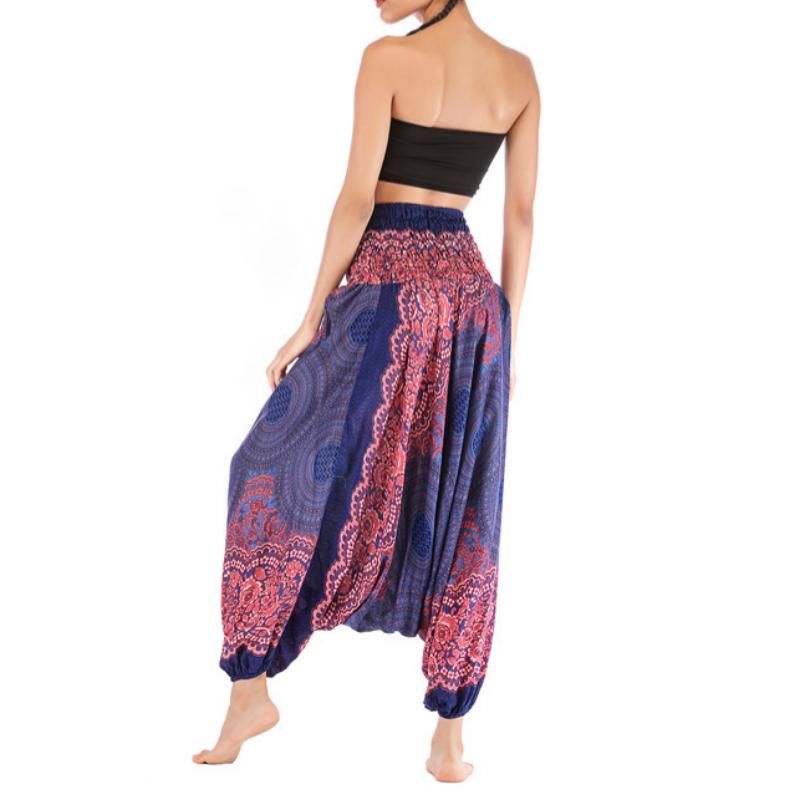 Olivenorma Pantaloni da yoga bohémien rilassati con cavallo basso da donna - image 22
