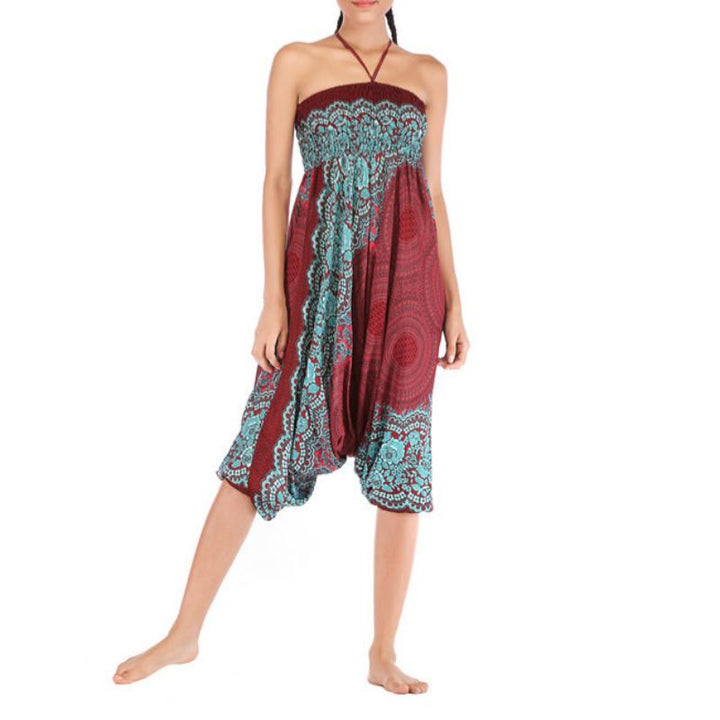 Olivenorma Pantaloni da yoga bohémien rilassati con cavallo basso da donna - image 15