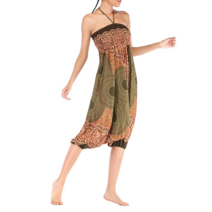 Olivenorma Pantaloni da yoga bohémien rilassati con cavallo basso da donna - image 42