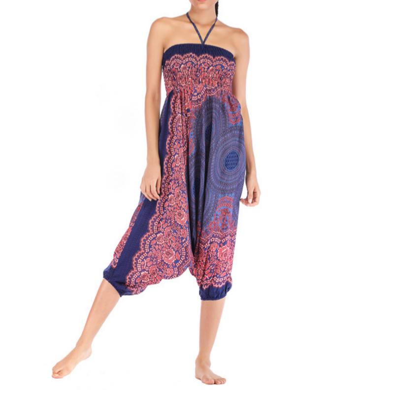Olivenorma Pantaloni da yoga bohémien rilassati con cavallo basso da donna - image 23