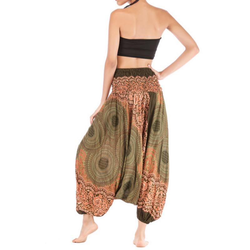 Olivenorma Pantaloni da yoga bohémien rilassati con cavallo basso da donna - image 40