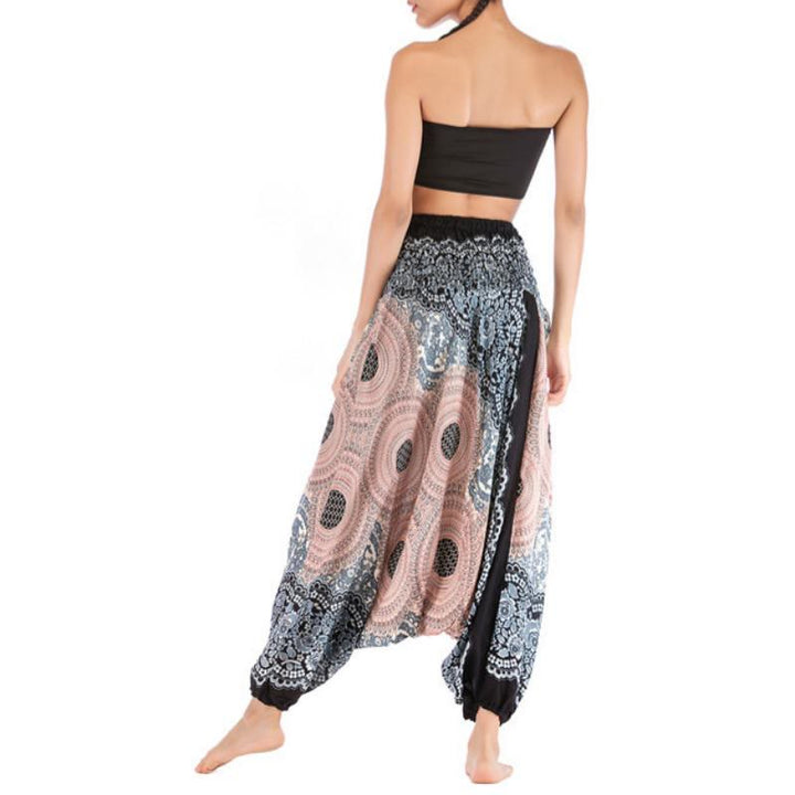 Olivenorma Pantaloni da yoga bohémien rilassati con cavallo basso da donna - image 31