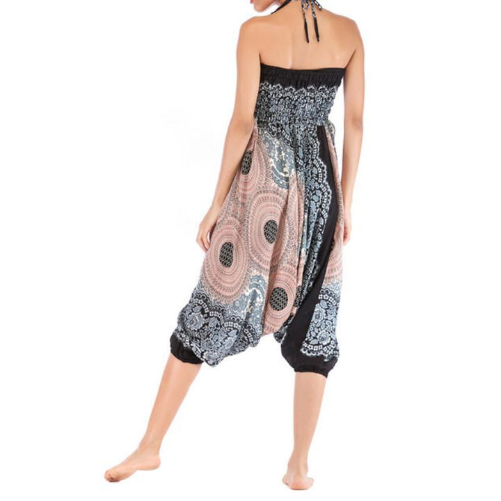 Olivenorma Pantaloni da yoga bohémien rilassati con cavallo basso da donna - image 34