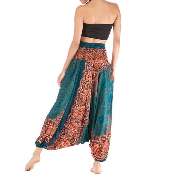 Olivenorma Pantaloni da yoga bohémien rilassati con cavallo basso da donna - image 4