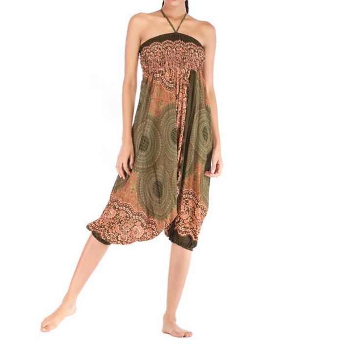 Olivenorma Pantaloni da yoga bohémien rilassati con cavallo basso da donna - image 41