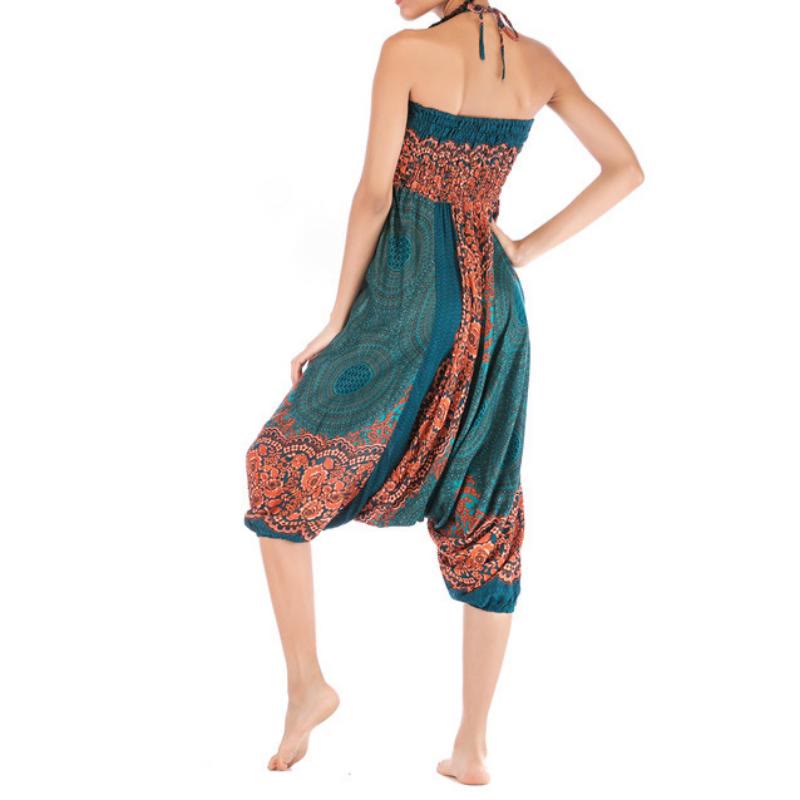 Olivenorma Pantaloni da yoga bohémien rilassati con cavallo basso da donna - image 7