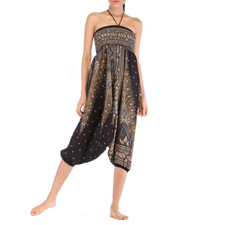 Olivenorma Pantaloni da yoga bohémien con cavallo basso da donna - image 6