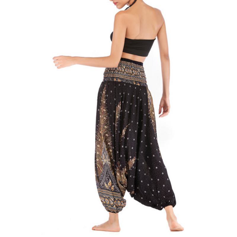 Olivenorma Pantaloni da yoga bohémien con cavallo basso da donna - image 4