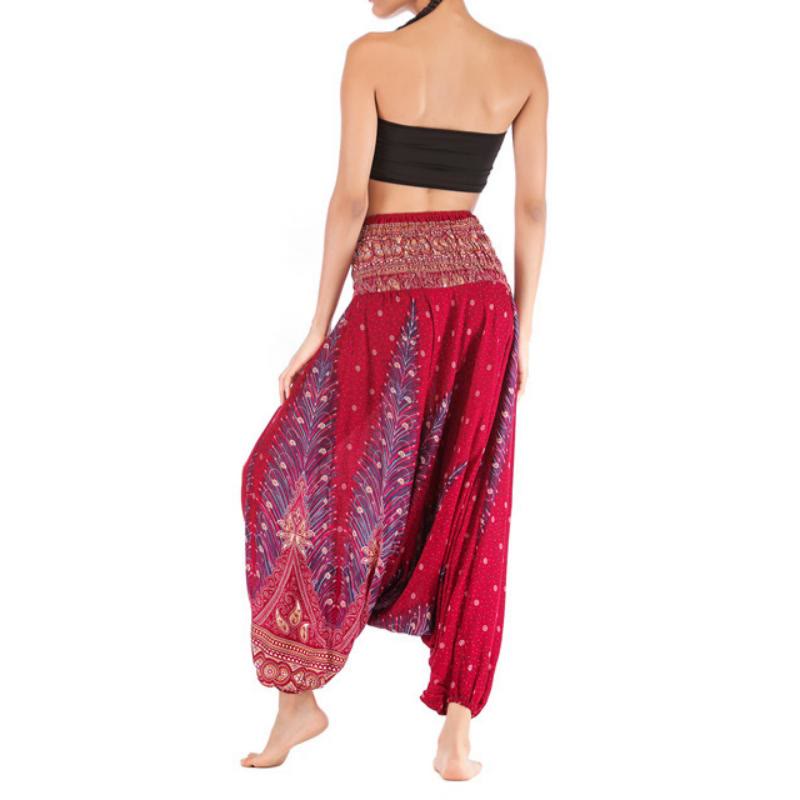 Olivenorma Pantaloni da yoga bohémien con cavallo basso da donna - image 18