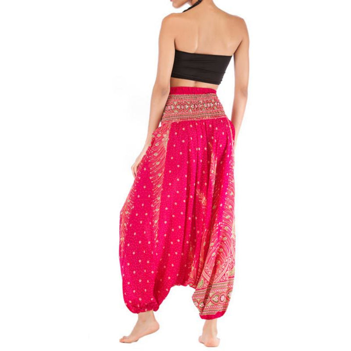 Olivenorma Pantaloni da yoga bohémien con cavallo basso da donna - image 10