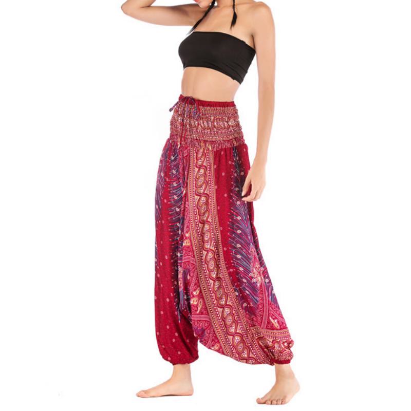 Olivenorma Pantaloni da yoga bohémien con cavallo basso da donna - image 19