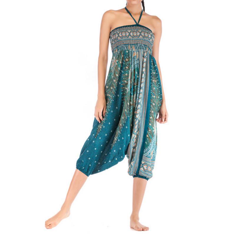 Olivenorma Pantaloni da yoga bohémien con cavallo basso da donna - image 30