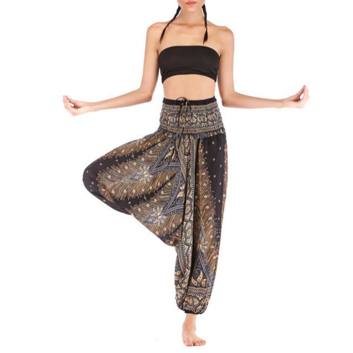 Olivenorma Pantaloni da yoga bohémien con cavallo basso da donna - image 2