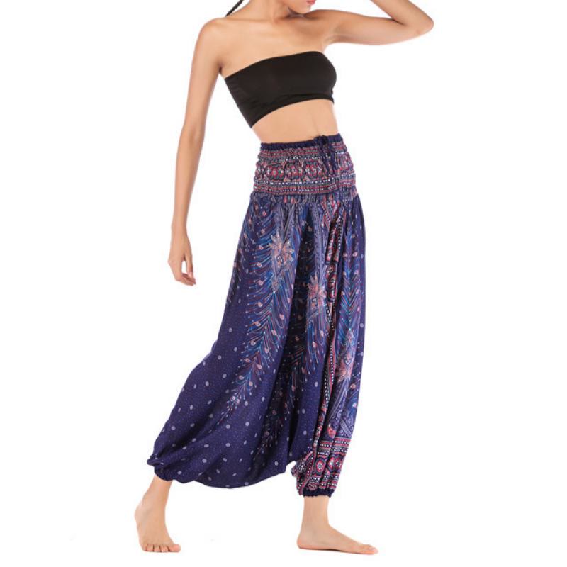 Olivenorma Pantaloni da yoga bohémien con cavallo basso da donna - image 37